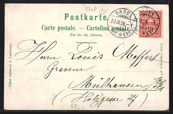 Cartes postales: Litho Klein-Basel, Züricher Engros-Lage – D'occasion à Berlin par bartko-reher 1