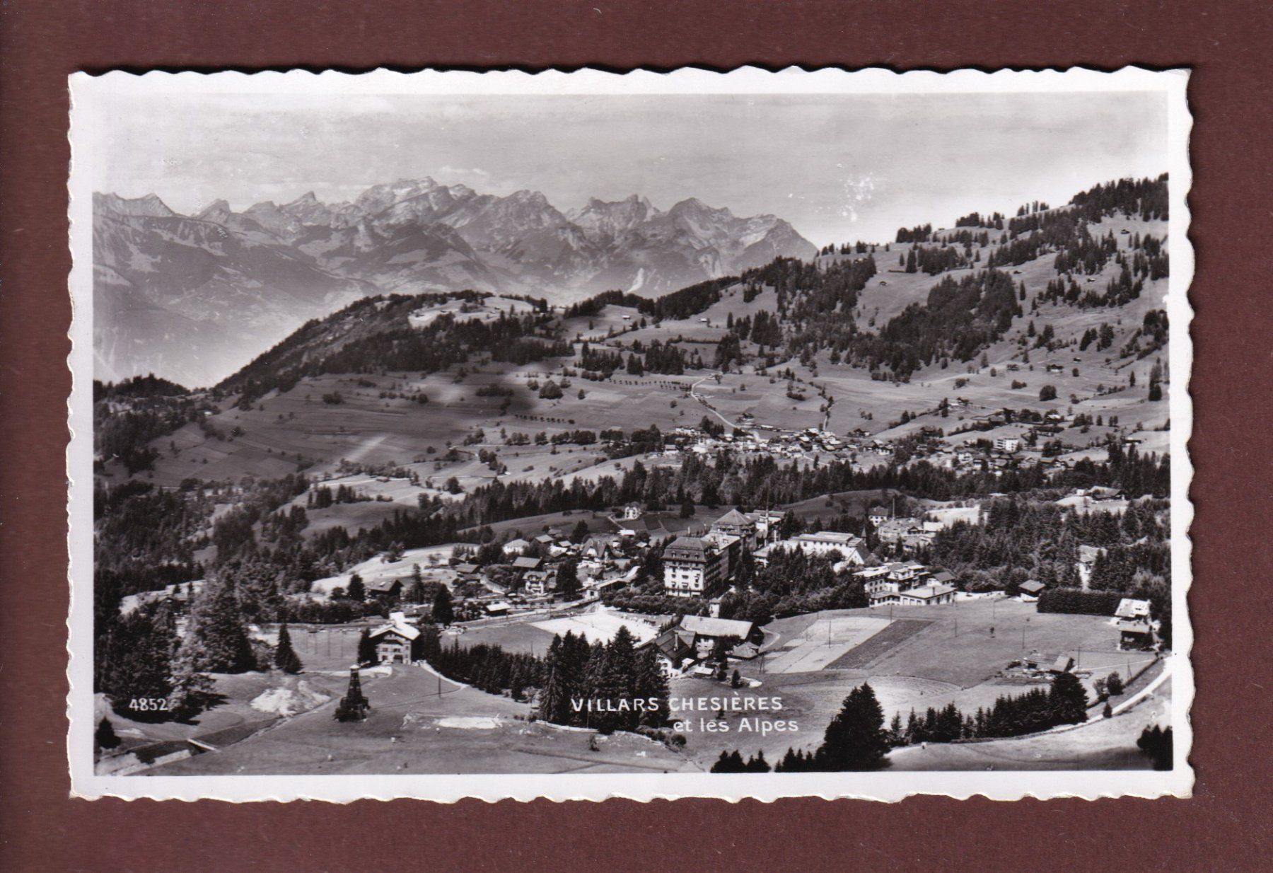 Cartoline postali: VILLARS CHESIERES - 1955 – Usato da Pully venduto da nicecards