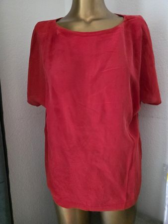 Shirt Strenesse Seide Rot Groesse  Top