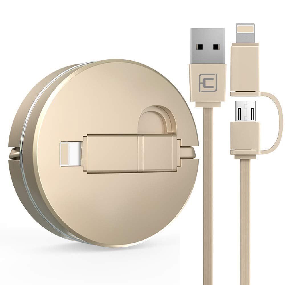 Câbles: Câble chargeur rétractable IOS&Micro USB – Neuf avec emballage d'origine à Morges par DigiAC 1