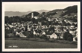 AK Heiden, Teilansicht mit Bäumen, 1933