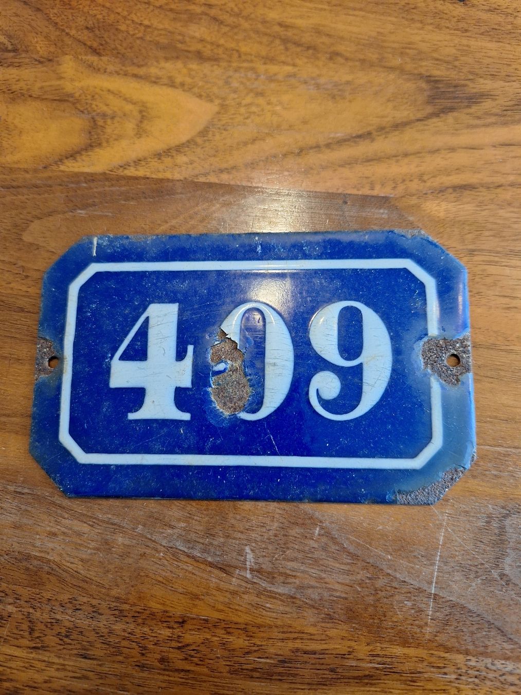 Schilder: Email Hausnummer 409 – Gebraucht aus Goldach von Pw1427