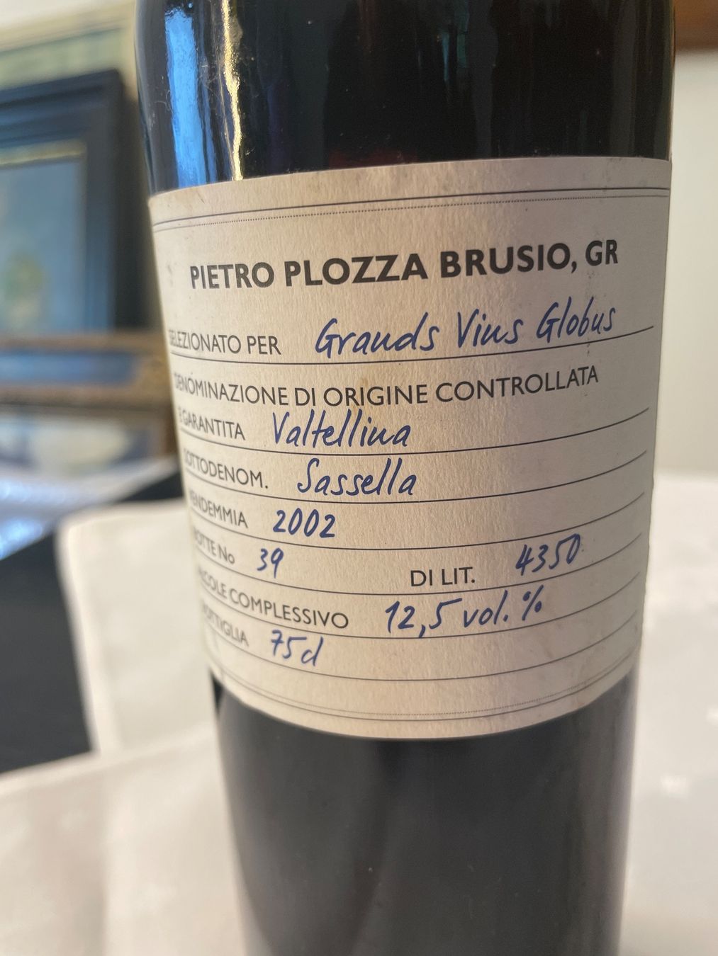 Vino: Valtellina 2002 Pietro Plozza, Brusio – Usato da Hölstein venduto da kolumbus1964 1