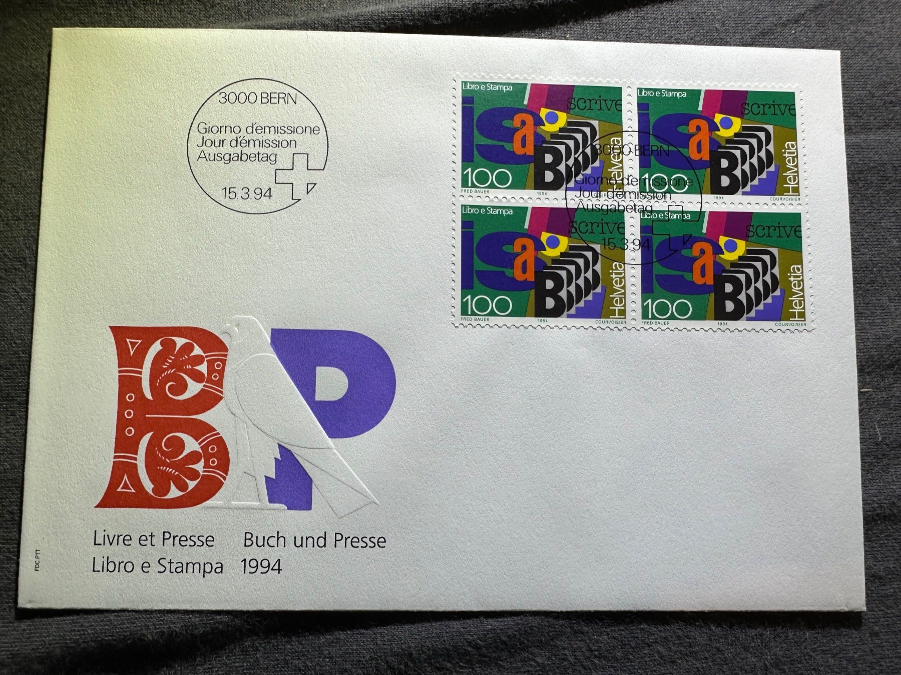 Tutti i francobolli: 1994 FDC Ersttagumschlag – Usato da Stettfurt venduto da 2442