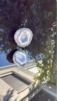 Paire de géodes de quartz naturelles