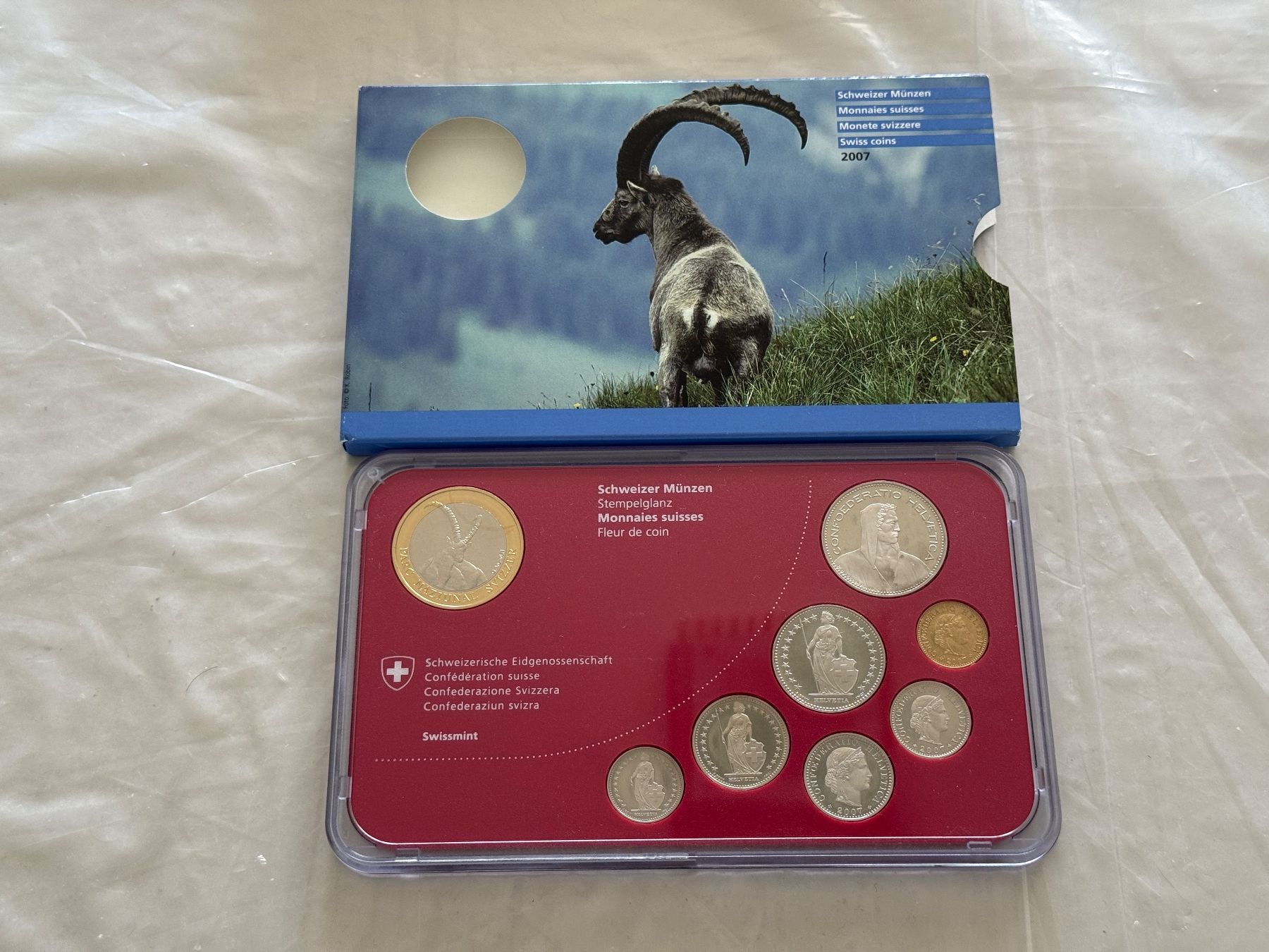 Tutti le monete: Schweizer Münzsatz 2007  Stempelglanz – Nuovo (secondo la descrizione) da Wallisellen venduto da SWISS_SILVER1 1