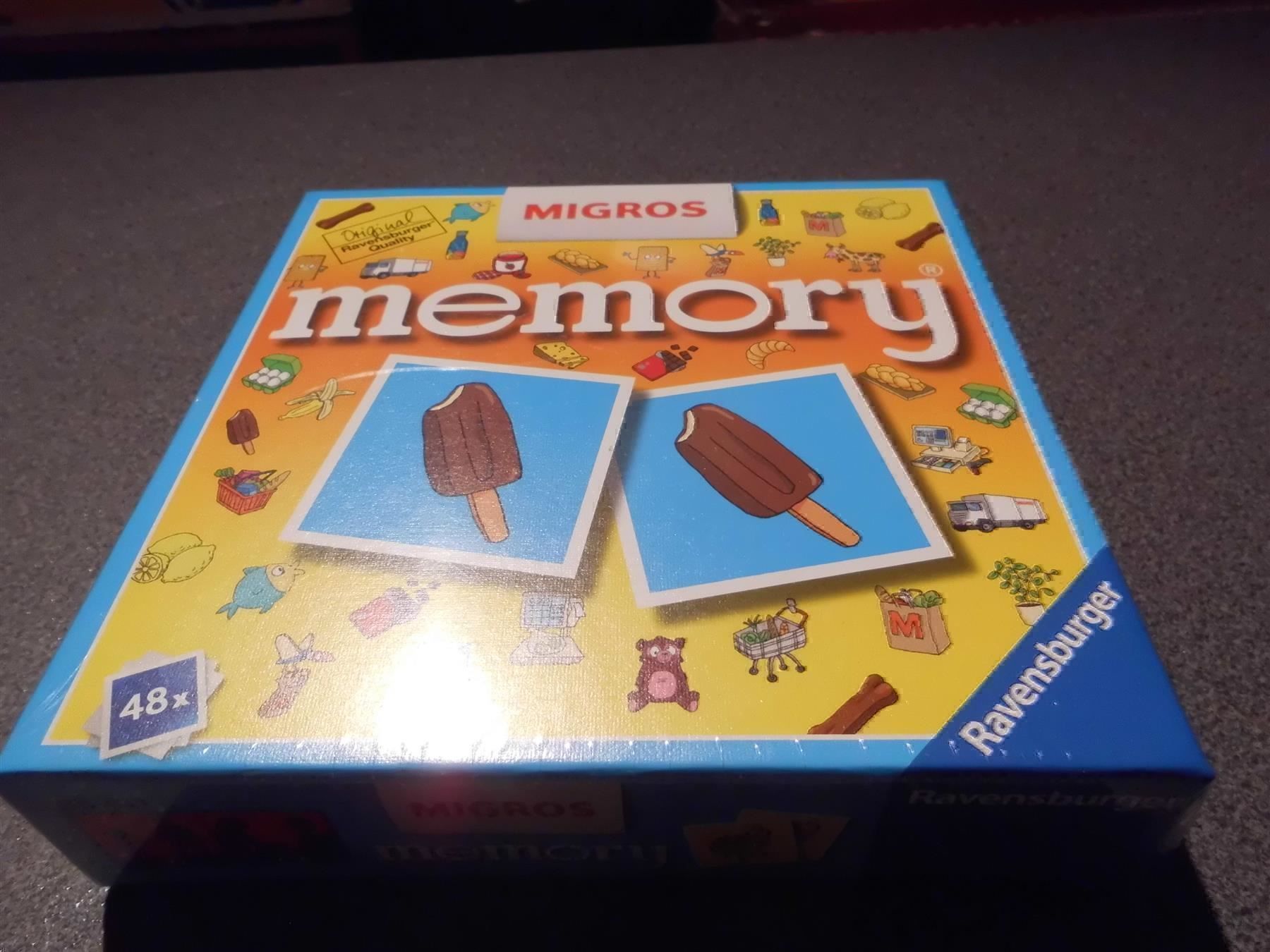 Migros Giochi: Memory Migros, Ravensburger – Nuovo e nell'imballaggio originale da Zürich venduto da Motzkuh