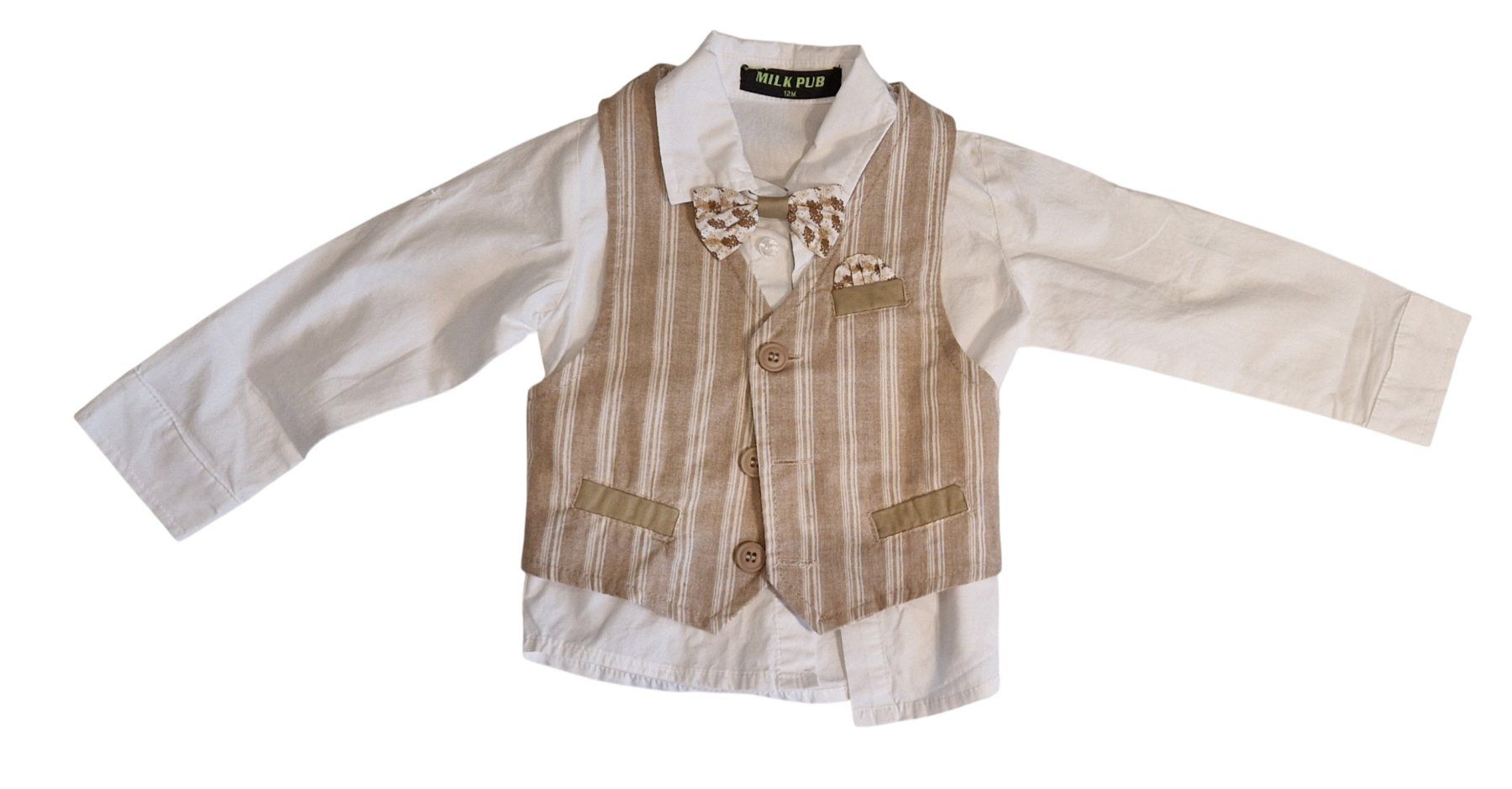 Chemises, Tops & T-shirts: Hemd mit Weste und Fliege 12 Monate – Neuf (Voir description) à Oberägeri par Mandy_candy
