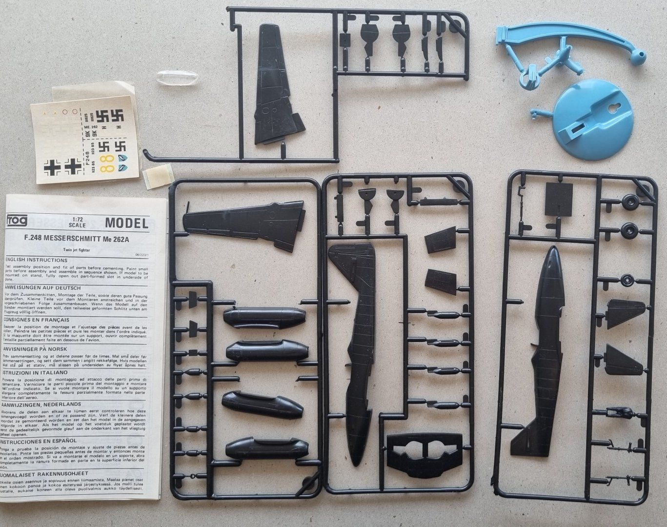 Kit di modellismo & Modellini statici: 1/72 Frog Me 262A (F248) – Usato da Grand-Lancy venduto da LFW 3