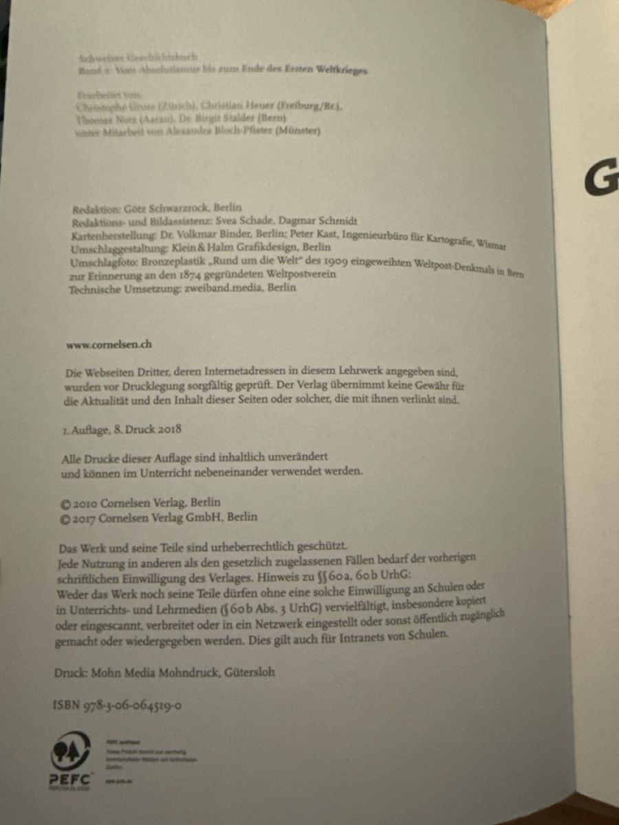 Bücher: Schweizer Geschichtsbuch 2 – Gebraucht aus Meilen von vil_j6bf 2