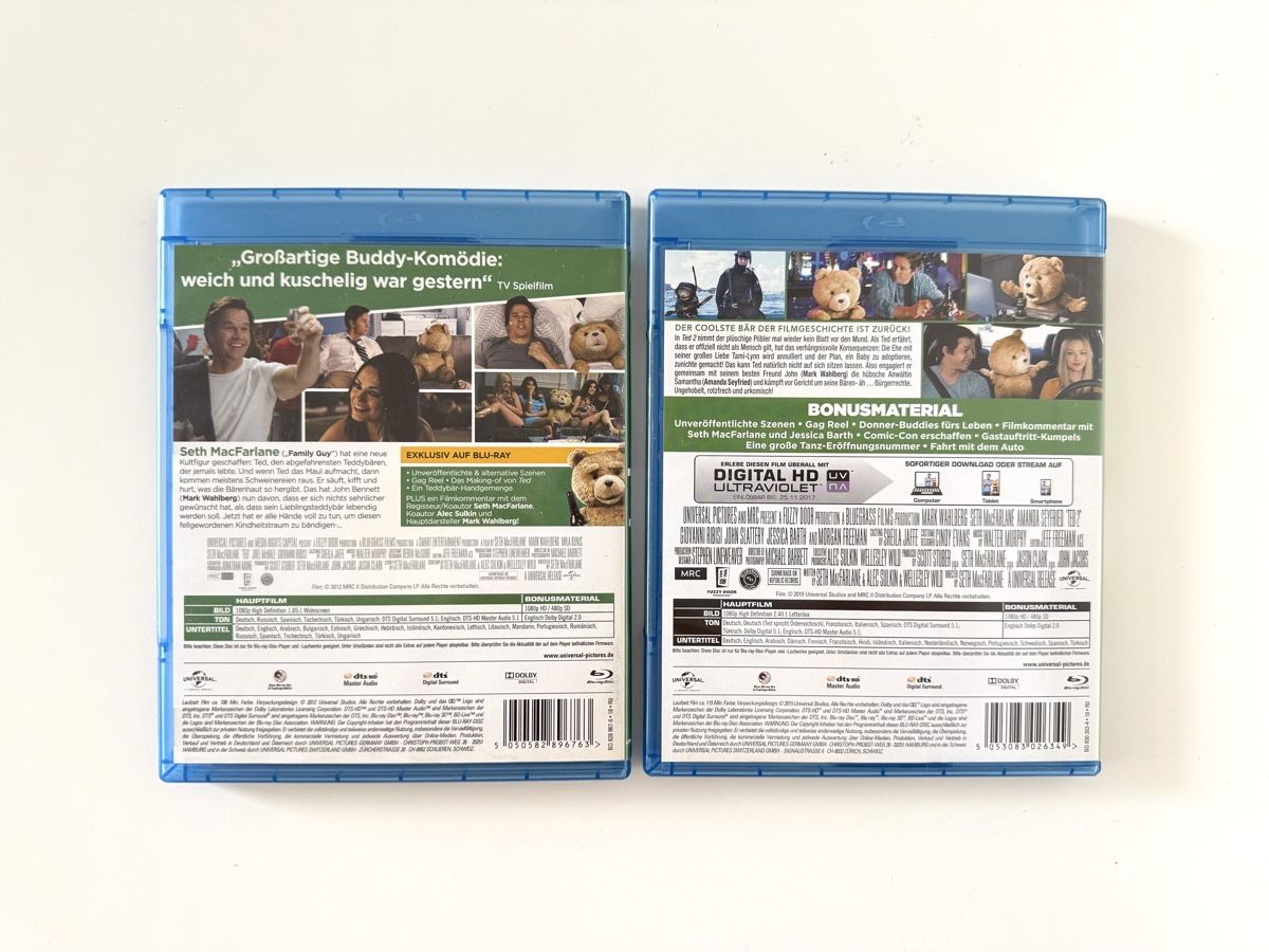 Tutti i DVDs: Ted and Ted 2 Blu-ray , FR DE IT ES ENG – Usato da Couvet venduto da Aura_aura 2