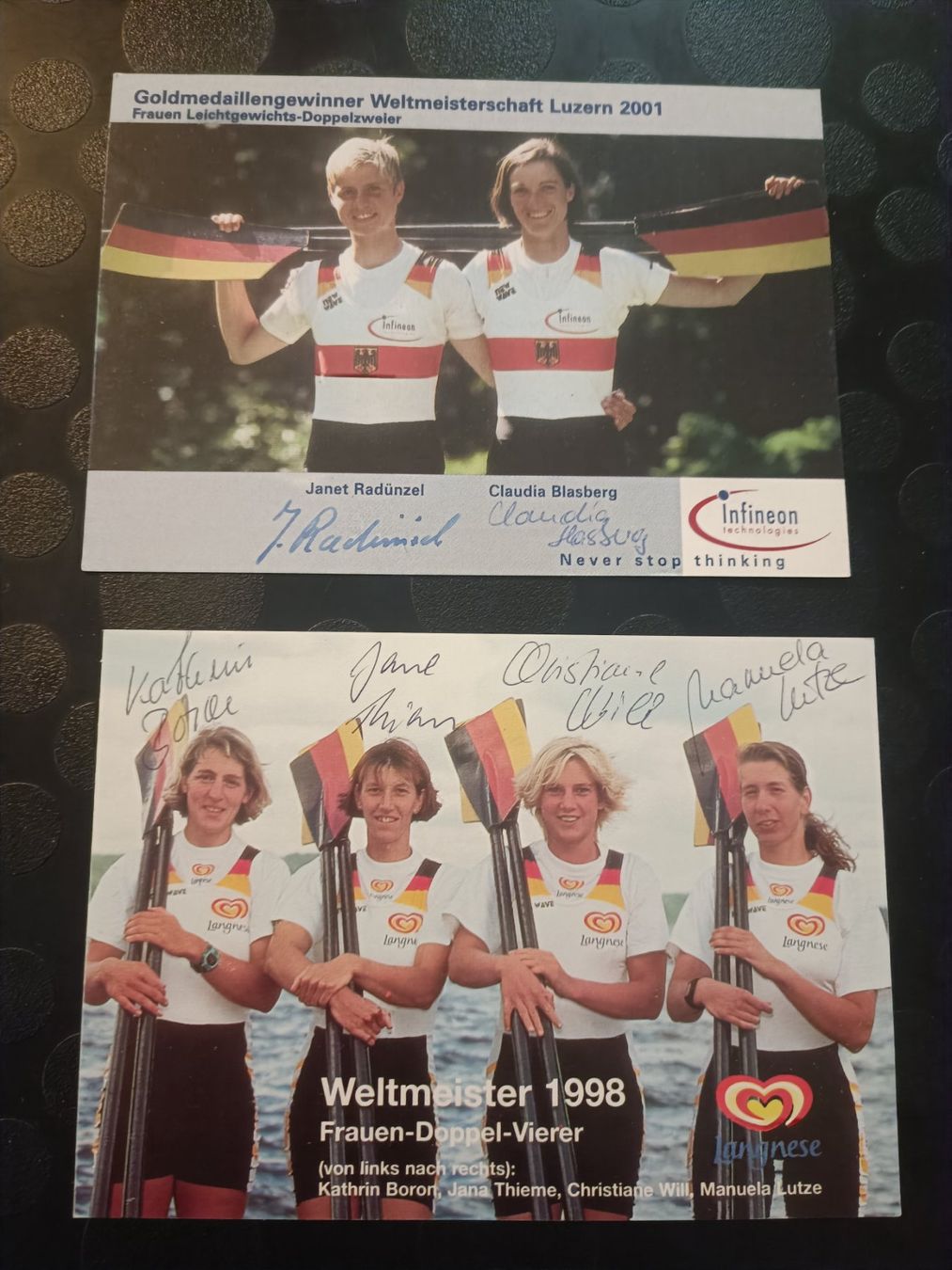 Autografi: Weltmeister - Rudern - 2x handsignierte Karten – Usato da Menziken venduto da Artographs