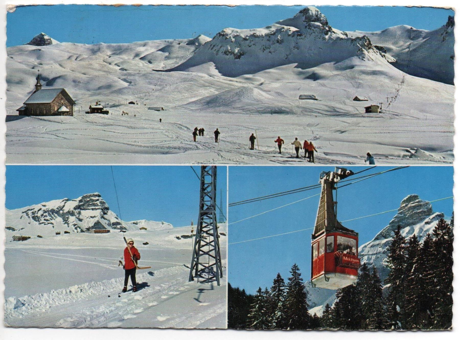 Cartoline postali: MELCHSEE-FRUTT Luftseilbahn, Skilift – Usato da Jona venduto da philajona