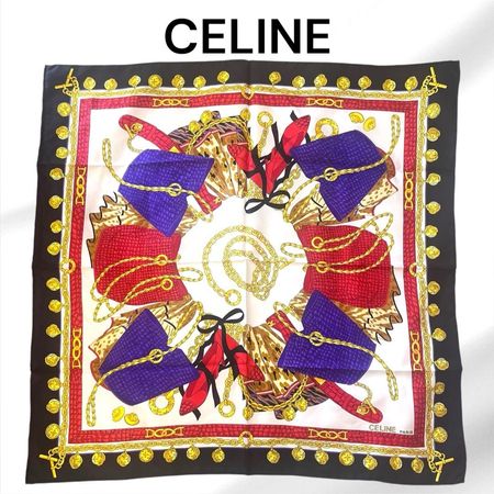 CELINE Paris Vintage Seidenschal 90x90 cm