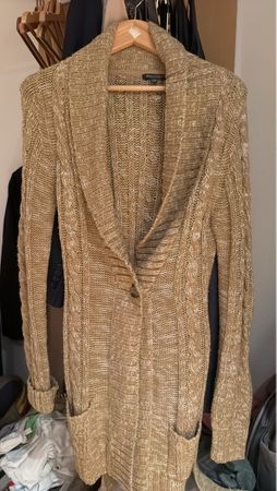 Cardigan, braun goldig Grösse S