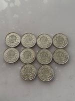 10 x 1 Franken 1966  Silber  Stgl