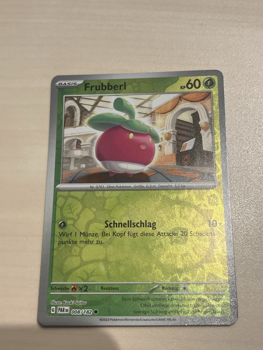 Pokémon Carte collezionabili: Frubberl 008 Reverse Holo PAR – Nuovo (secondo la descrizione) da Aarburg venduto da Barnetta07