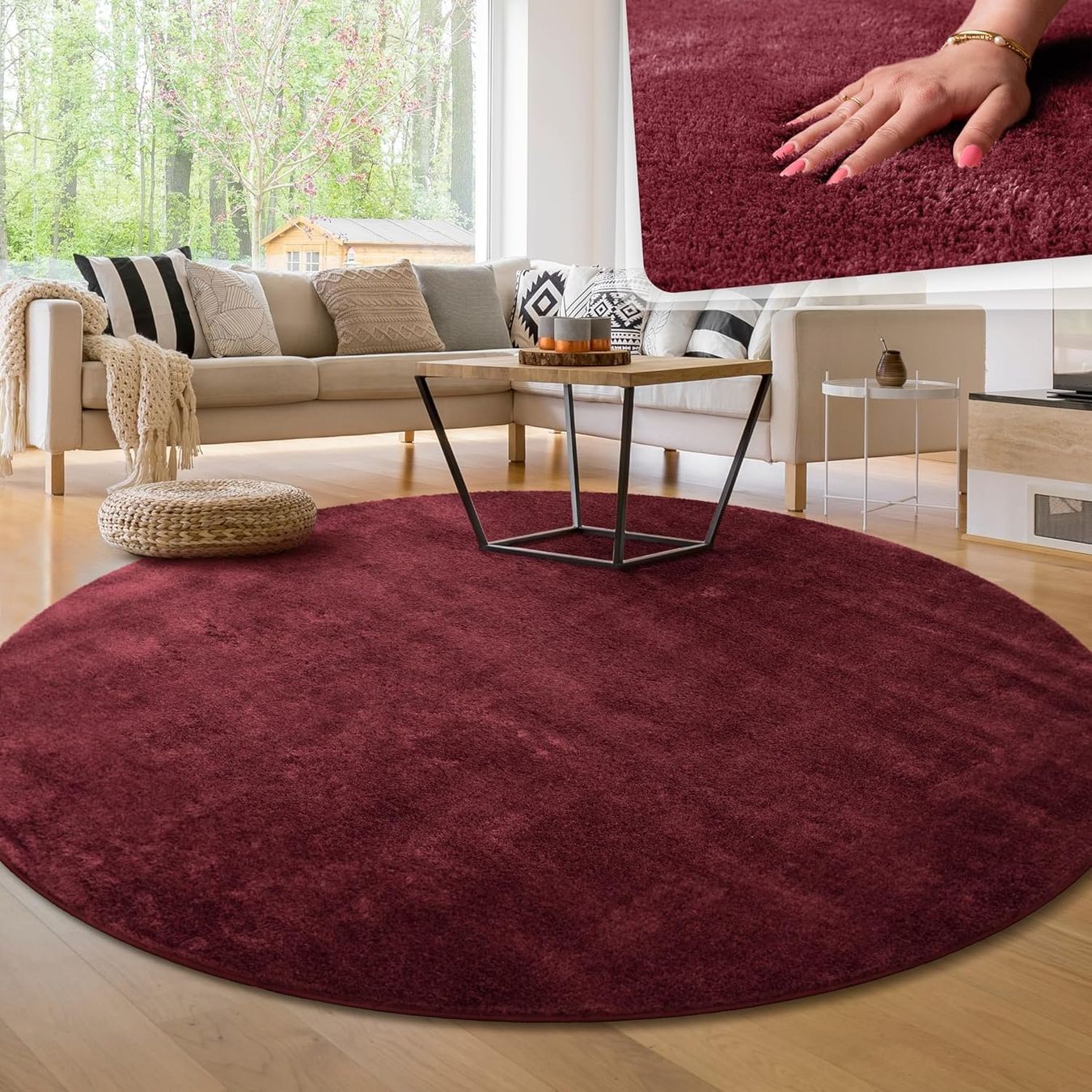 Tappeti: SONDERPREIS!  Teppich Super Soft Bordeaux  / NEU – Nuovo e nell'imballaggio originale da Bern venduto da Miraitrading