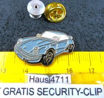 PORSCHE 911 AUTO PIN GEPRÄGT MIT SECURITY-CLIP
