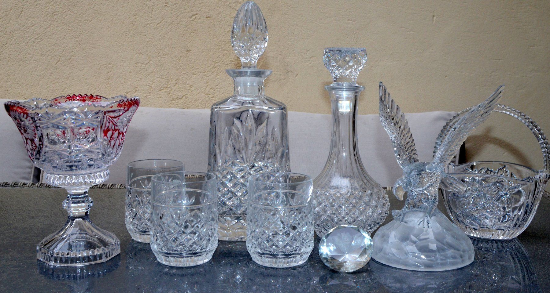 Bicchieri: Kristallset / Ensemble en cristal – Usato da Collonges venduto da arashee