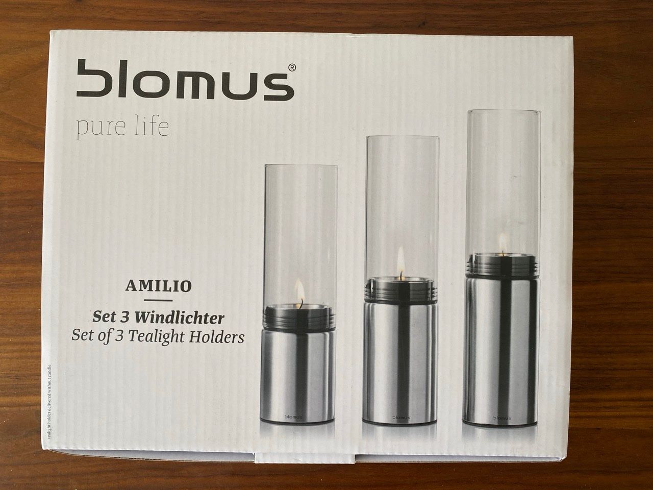 Blomus Bougeoirs: Blomus 3er Set Windlichter AMILIO, Neu – Neuf avec emballage d'origine à Meggen par Prkz77