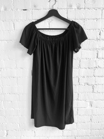 Schwarzes Off Shoulder Kleid