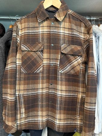 Boggi Milano Overshirt Surchemise Brown Wool New Size M