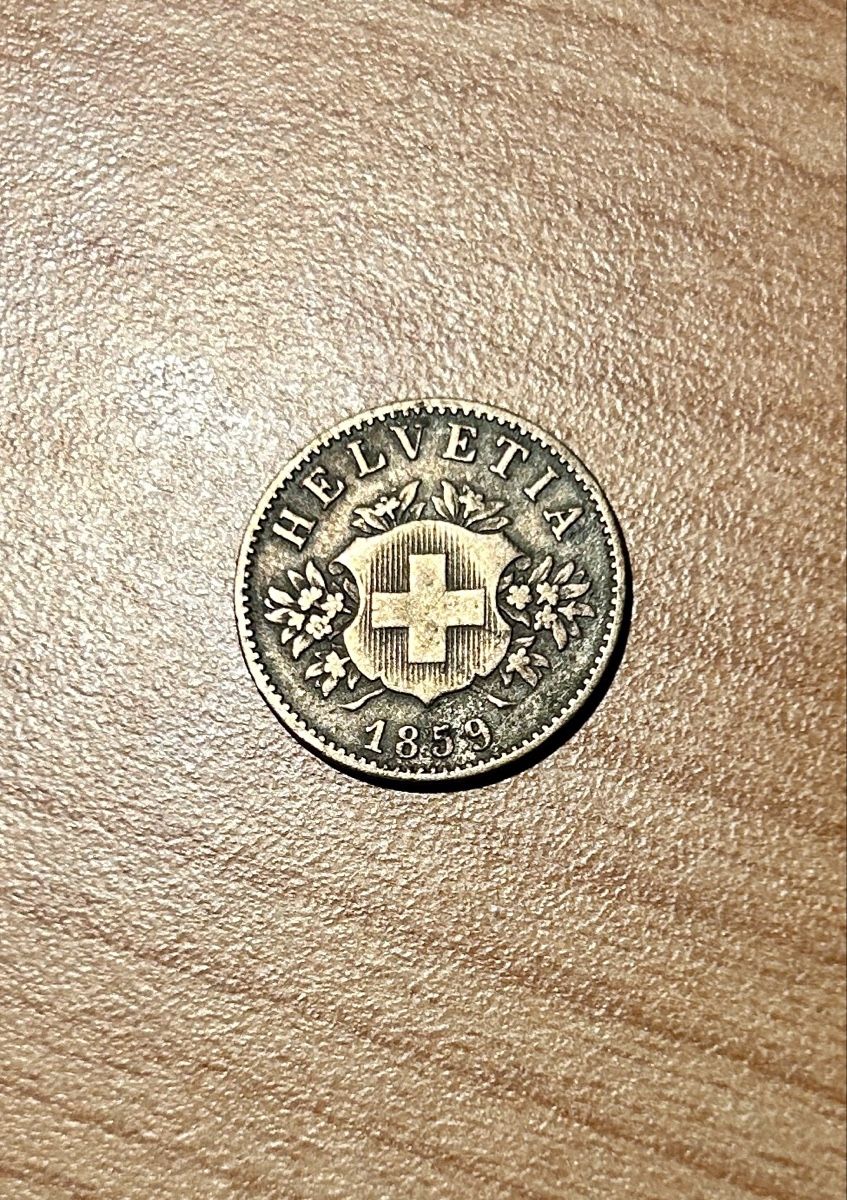 Tutti le monete: 20 Rappen / centimes suisses 1859 – Usato da St-Maurice venduto da SPEKER