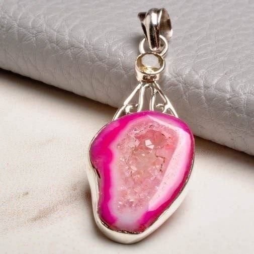 Ciondoli: ♛ Achat druzy Anhänger 925 Silber – Nuovo e nell'imballaggio originale da Oberglatt ZH venduto da Hot-Spot 1
