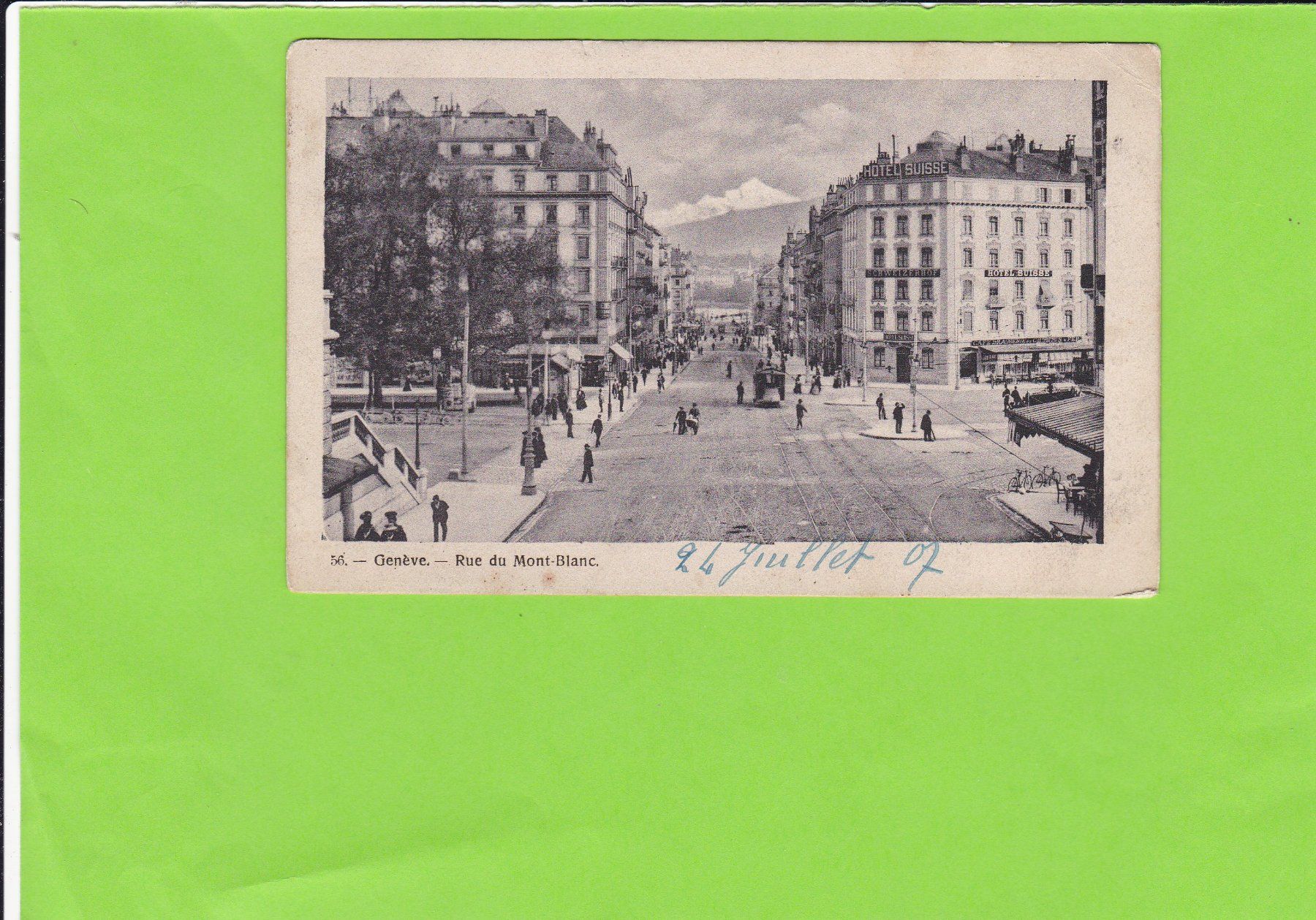 Cartoline postali: Genève-Rue du Mont Blanc – Usato da St. Peterzell venduto da neckertal