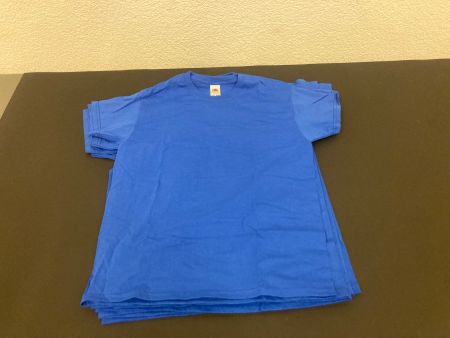 T-Shirt Fruit of the Loom Grösse 140 ( 9-11 J ) blau,  5 Stk