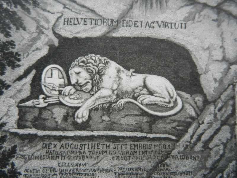 Gravures: Luzern Löwendenkmal – D'occasion à Risch par Rischli15 9