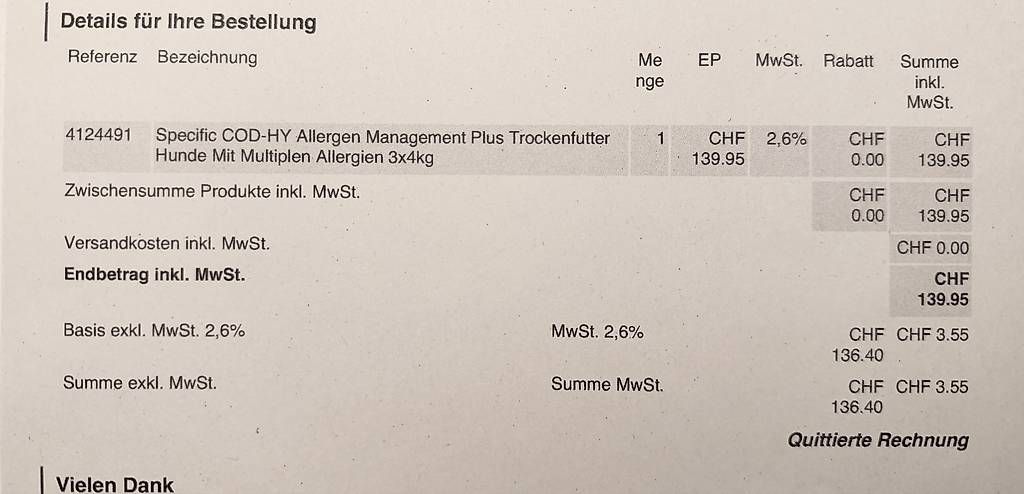 Futter: Specific COD-HY Allergen Management Plus Trockenfutter Hunde – Neu und originalverpackt aus luzern von Anna73 2