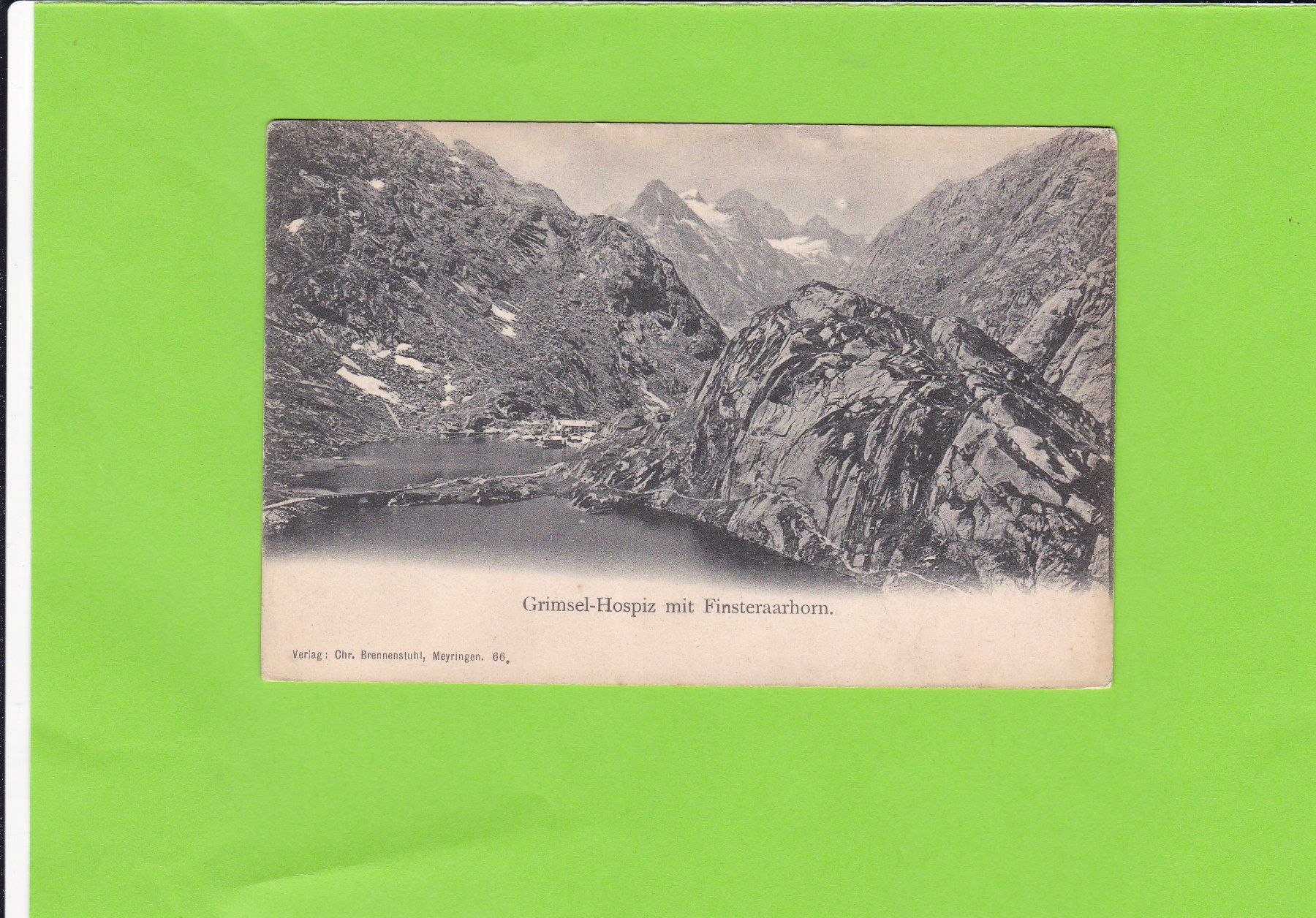 Cartoline postali: Grimsel-Hospiz mit Finsteraarhorn – Usato da St. Peterzell venduto da neckertal