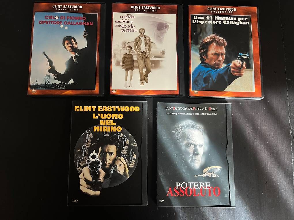 Tutti i DVDs: 5 DVD di CLINT EASTWOOD – Usato da Rivera venduto da lor_p69f