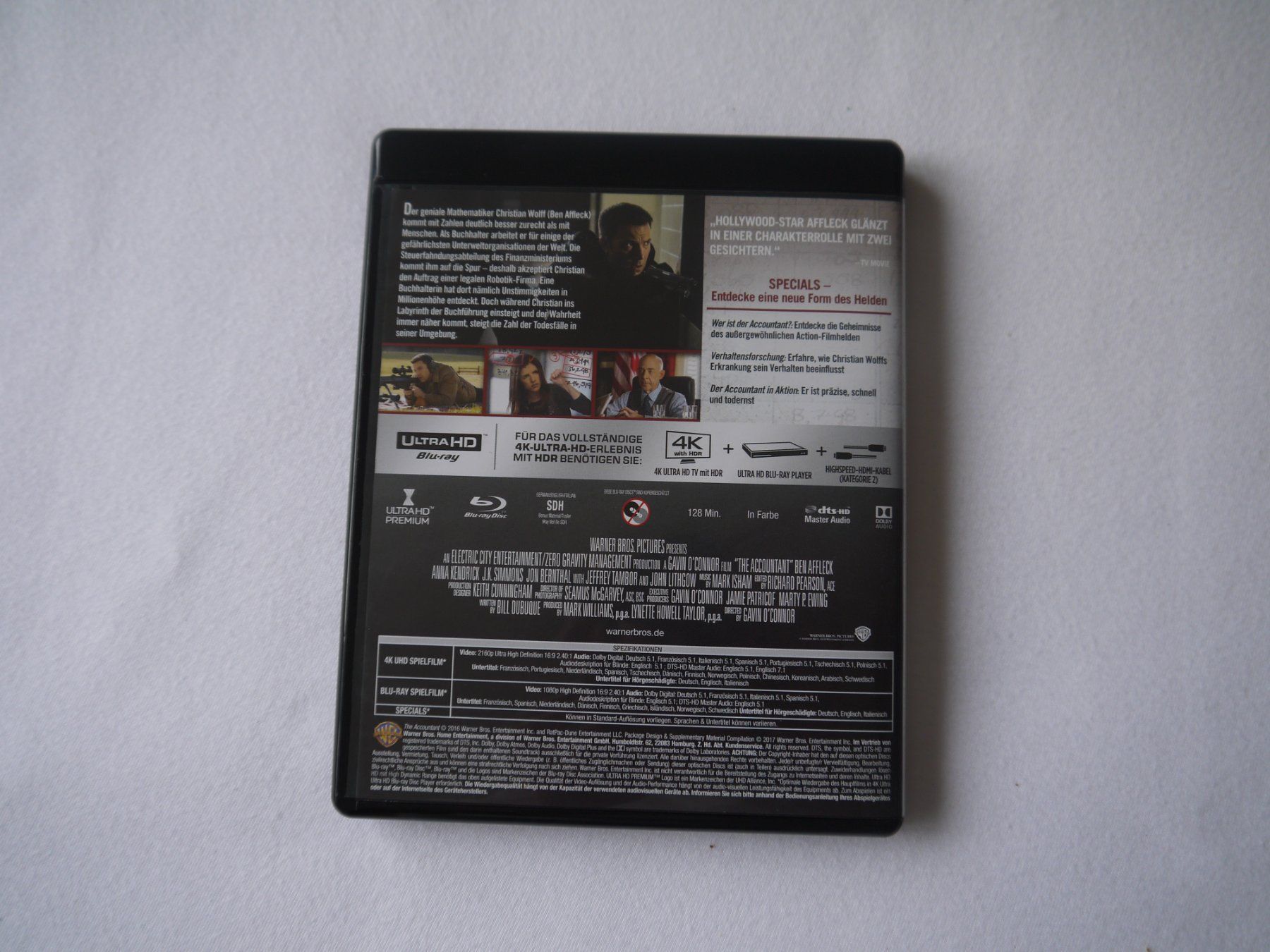 Alle DVDs: THE ACCOUNTANT - 4K UHD +Blu Ray -Ben Affleck – Gebraucht aus Hagendorn von Blaf 1