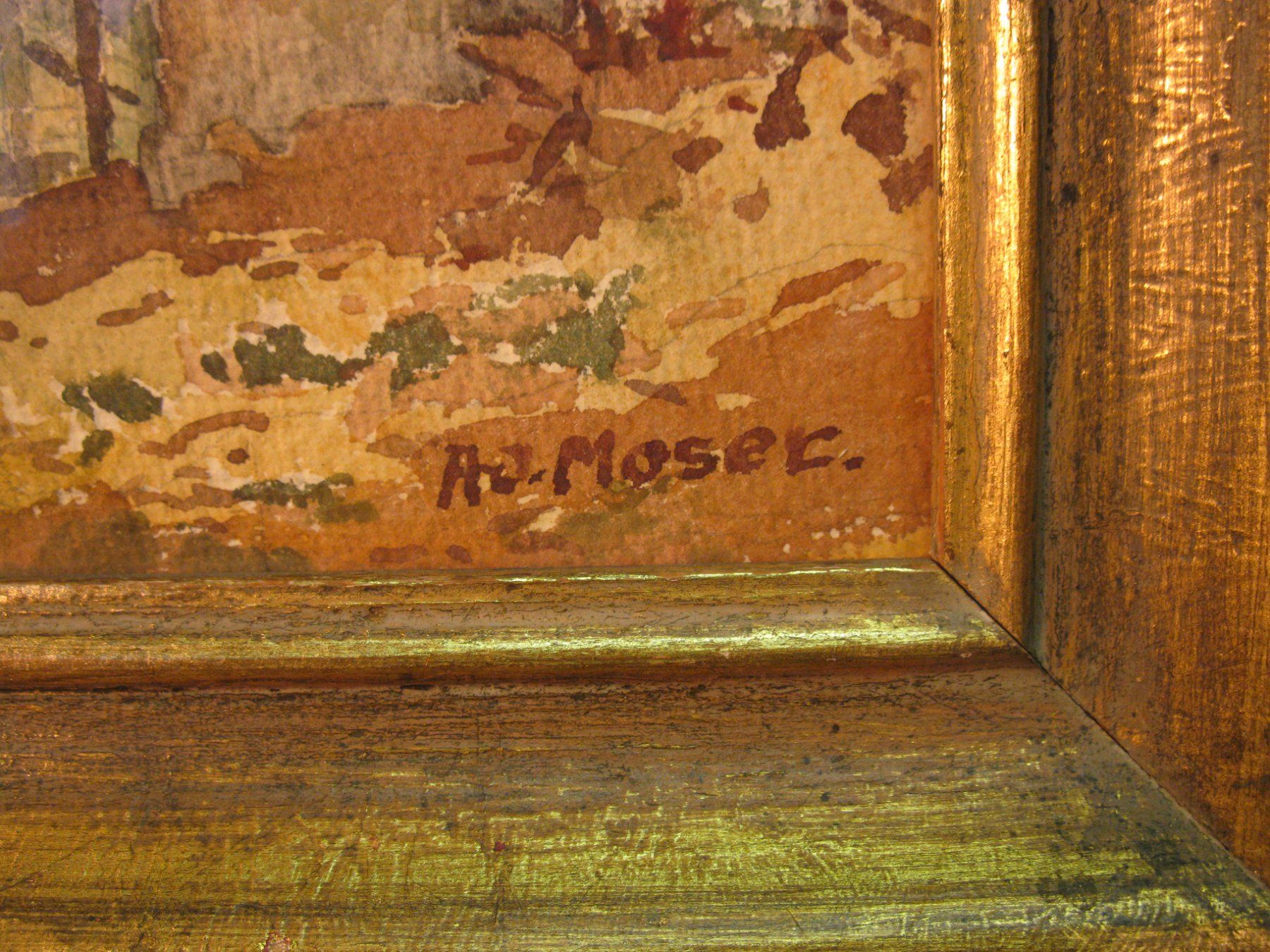 Gemälde: Feines Aquarell von Moser Adolf Bern – Gebraucht aus Altstätten von antikundart 1