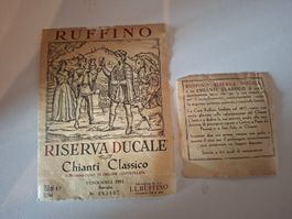 Ettikette Ruffino Riserva Ducale Chianti Classico 1981