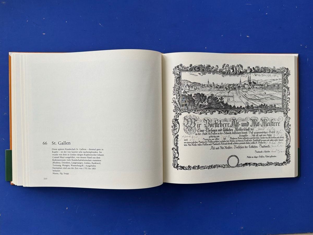 Libri: Schweizer Gesellenbriefe mit Stadtansichten. – Usato da Adliswil venduto da buch_und_kunst 6