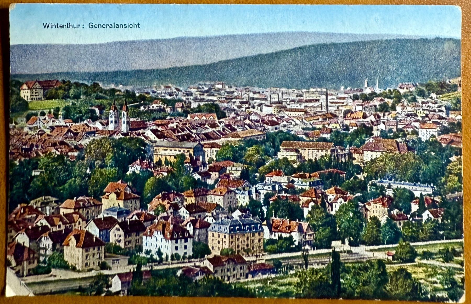 Cartoline postali: AK: Winterthur - Panorama – Usato da Lutry venduto da Ediego
