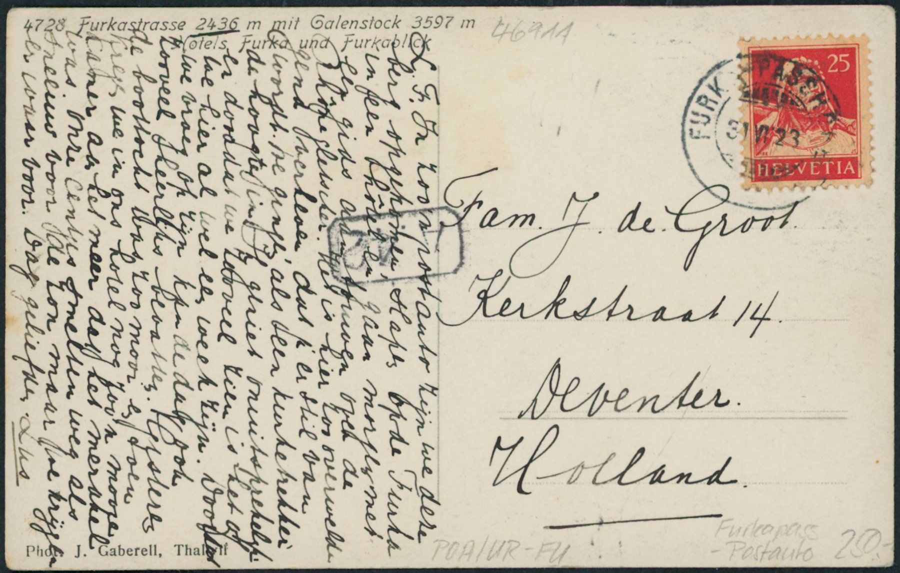 Cartoline postali: UR Furka Pass - Postauto – Usato da Schindellegi venduto da masutka7 1