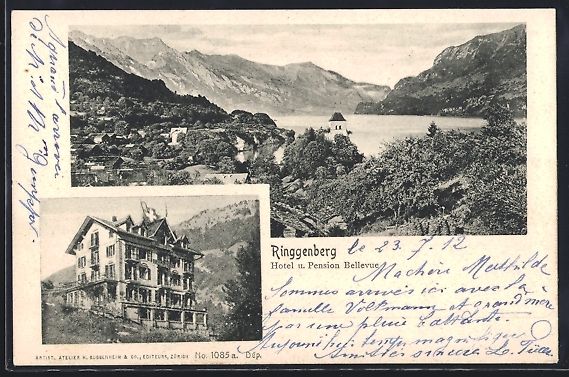 Ansichtskarten: Ringgenberg, Hotel und Pension Bellevue – Gebraucht aus Berlin von bartko-reher