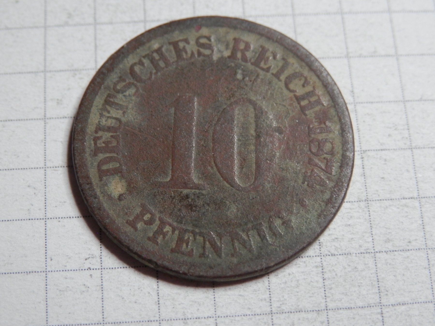 Alle Münzen: Deutschland 10 Pfennig, 1874 – Gebraucht aus Weiach von weiach81