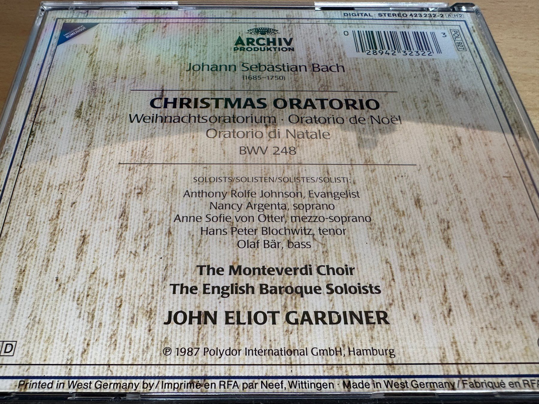 CD: J.S. Bach - John Eliot Gardiner - Weihnachtsoratorium - 2 CD – Usato da Rikon im Tösstal venduto da Alpenmutz 1