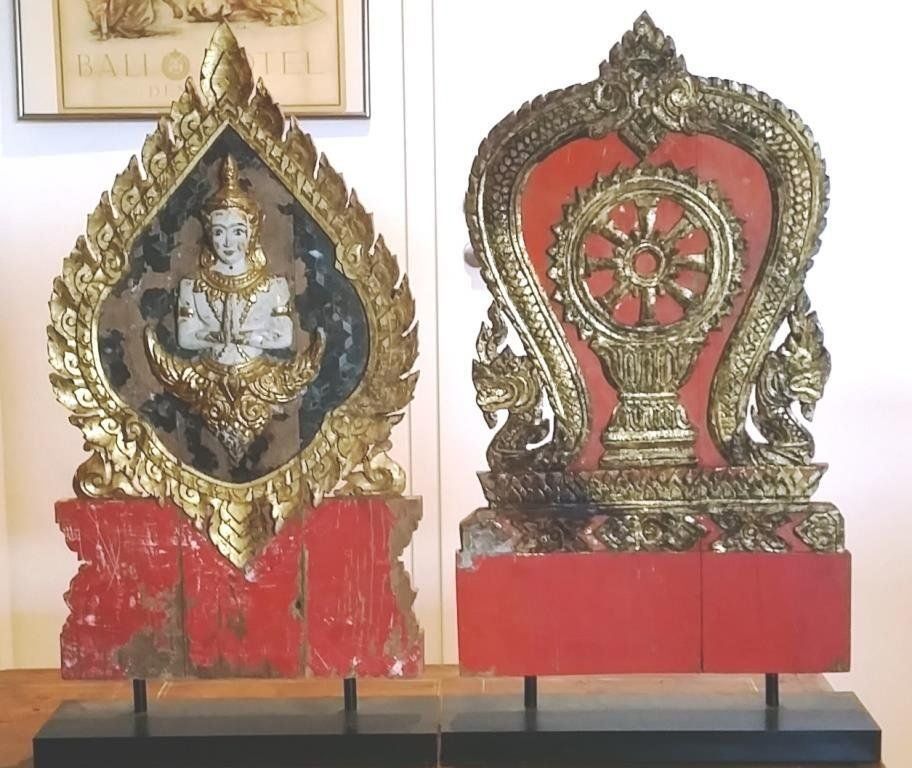 Skulpturen & Statuen: Sculpture Buddha et Roue de la Loi Thaï – Gebraucht aus Epagny von Kariba