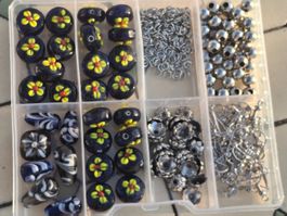 Lot Schmuck Bastelset mit 250 St. inkl. 30 Glasperlen, DIY