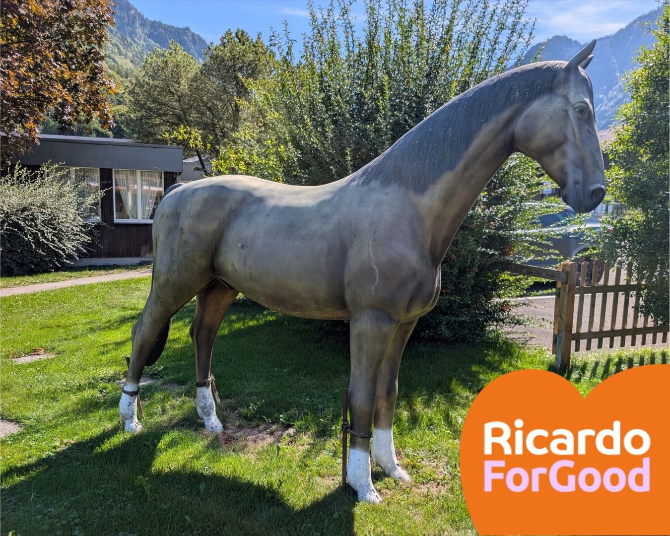 Statuette: Lebensgrosses Dekopferd / Figur – Usato da Interlaken venduto da seeburg_interlaken 1