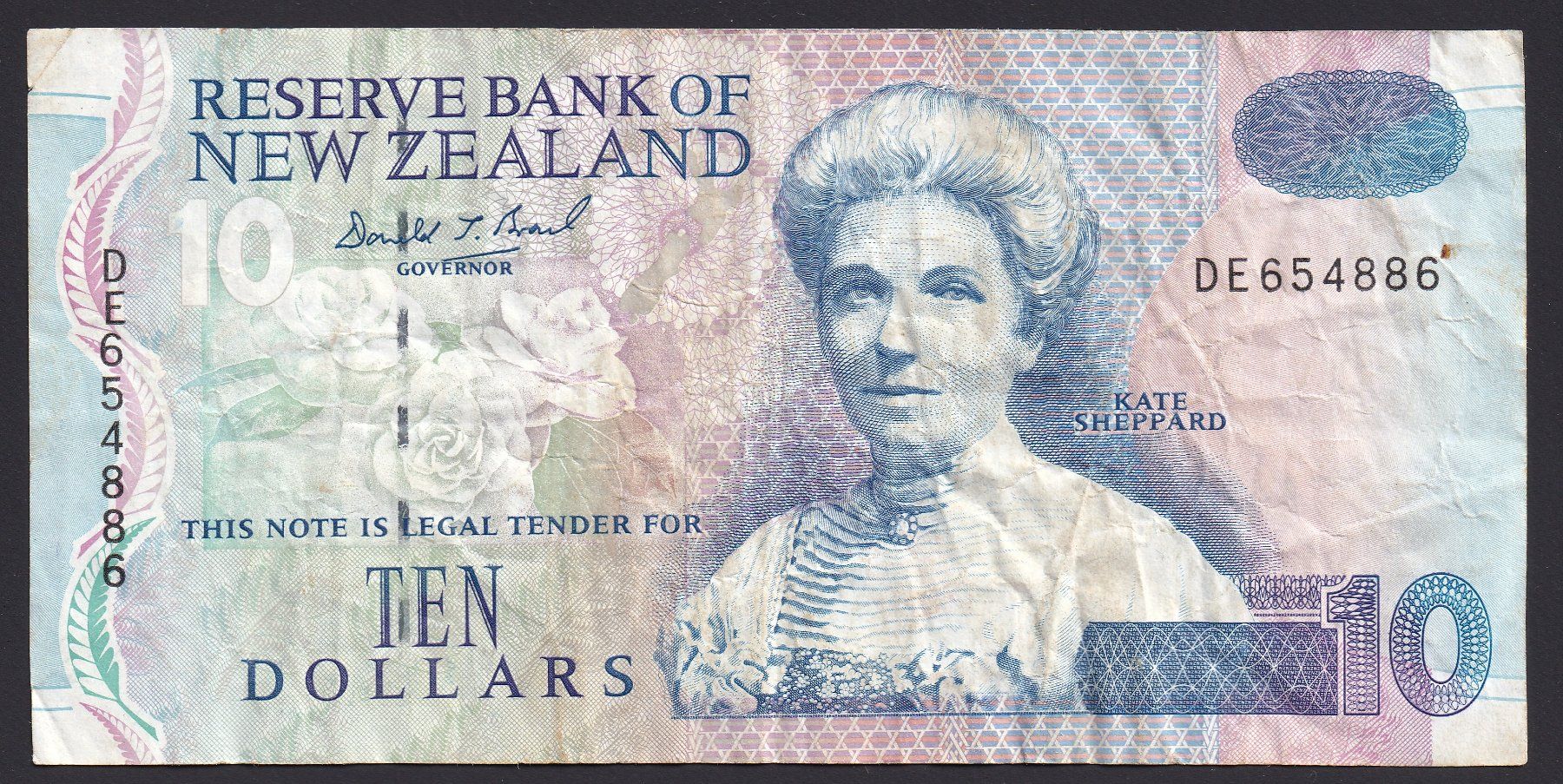 Banconote: Neuseeland 10 Dollars 1994 – Usato da Brugg AG venduto da banknoten_muesli