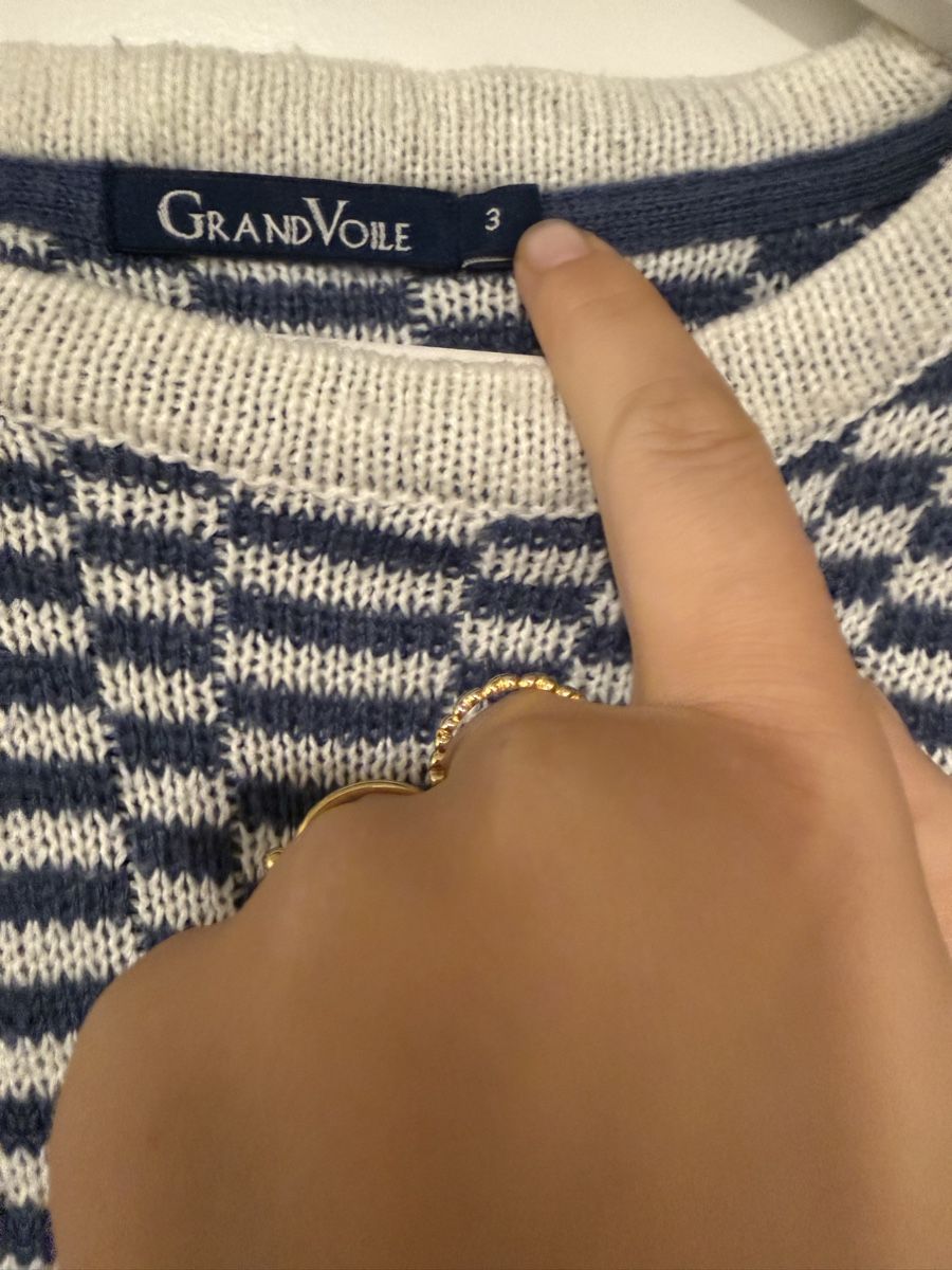 Pullover & Sweatshirts: Pullover Grand Voile blau-weiss Grösse 3 ca. eine M – Gebraucht aus Basel von pau_8zcp 2