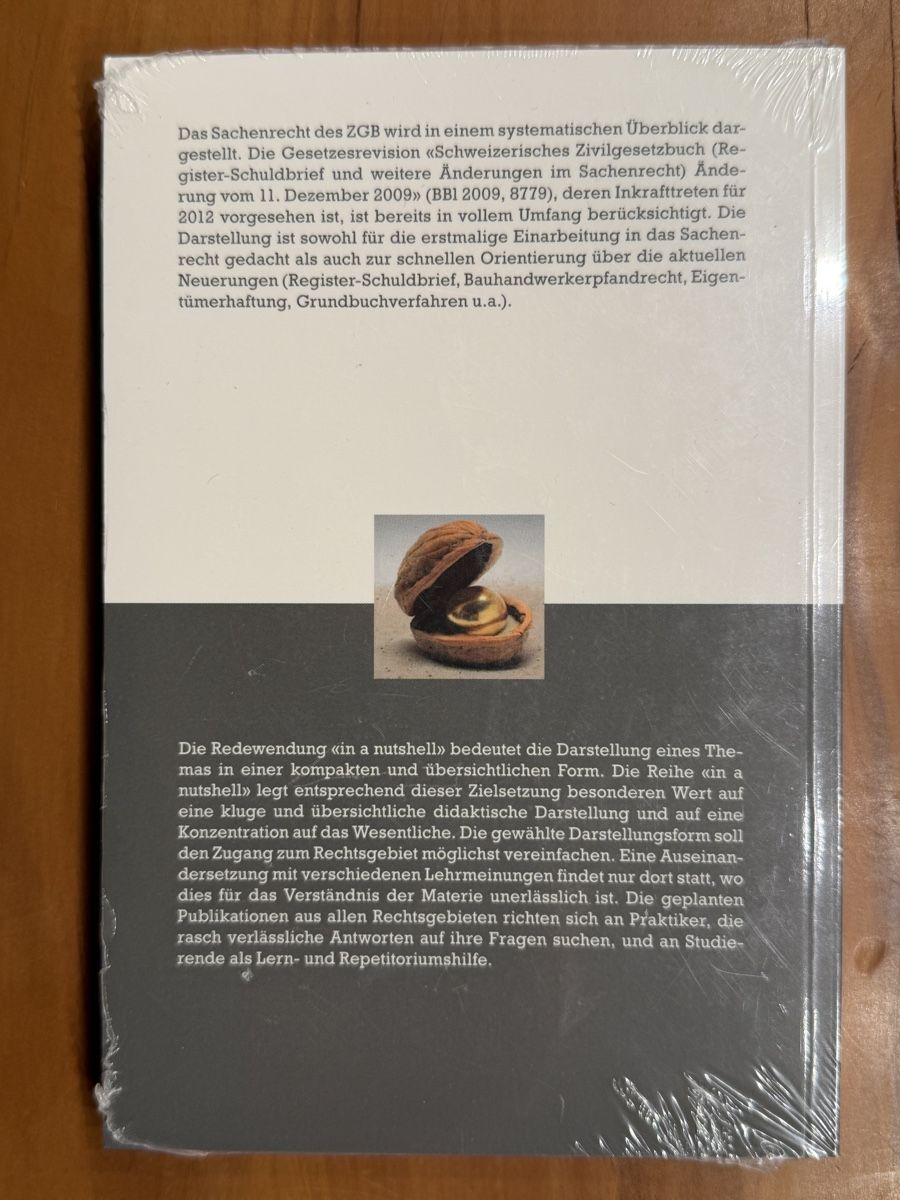 Livres: Sachenrecht in a nutshell – Neuf avec emballage d'origine à Volketswil par doughboy 1